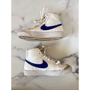 Nike blazer mid  77 vintage racer white blue high top sneakers sporty athletic b